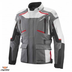 Geaca (jacheta) motociclete barbati Touring/Adventure Ixon All season model Midgard MS culoare: gri/negru/rosu Geaca (jacheta) motociclete barbati Touring/Adventure Ixon All season model Midgard MS culoare: gri/negru/rosu