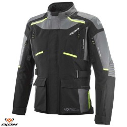 Geaca (jacheta) motociclete barbati Touring/Adventure Ixon All season model Midgard MS culoare: negru/gri/galben Geaca (jacheta) motociclete barbati Touring/Adventure Ixon All season model Midgard MS culoare: negru/gri/galben