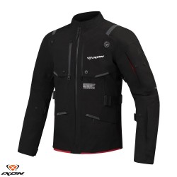 Geaca (jacheta) motociclete barbati Touring/Adventure Ixon All season model M-Skeid MS culoare: negru/rosu (geaca laminata; waterproof pe exterior) Geaca (jacheta) motociclete barbati Touring/Adventure Ixon All season model M-Skeid MS culoare: negru/rosu (geaca laminata; waterproof pe exterior)