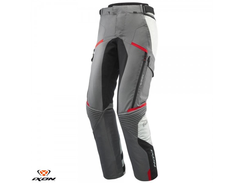 Pantaloni motociclete barbati Touring/Adventure Ixon All season model Midgard MS culoare: gri/negru/rosu