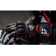 Manusi barbati Racing vara piele Ixon model Thunder Air MS culoare: negru/rosu/alb - degete tactile