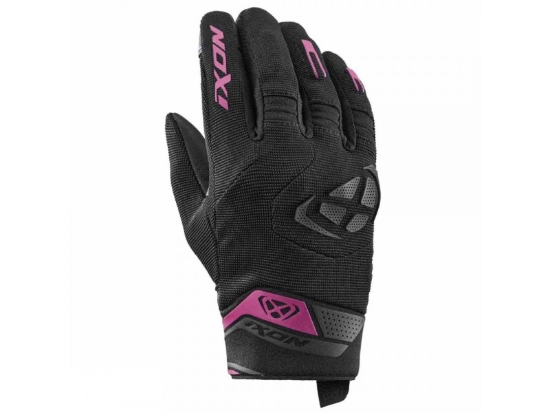 Manusi femei Roadster vara textil/piele Ixon model MIG 2 LS culoare: negru/fuchsia (roz) - degete tactile
