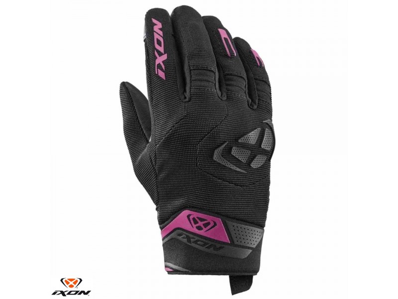 Manusi femei Roadster vara textil/piele Ixon model MIG 2 LS culoare: negru/fuchsia (roz) - degete tactile