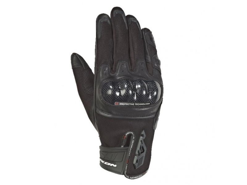 Manusi barbati Roadster vara piele/textil Ixon model RS Rise Air MS culoare: negru - degete tactile