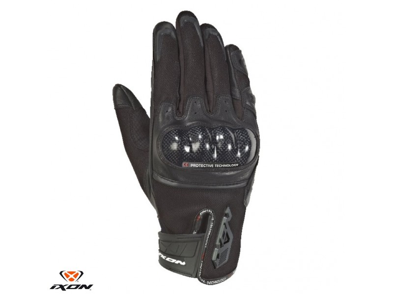 Manusi barbati Roadster vara piele/textil Ixon model RS Rise Air MS culoare: negru - degete tactile Manusi barbati Roadster vara piele/textil Ixon model RS Rise Air MS culoare: negru - degete tactile