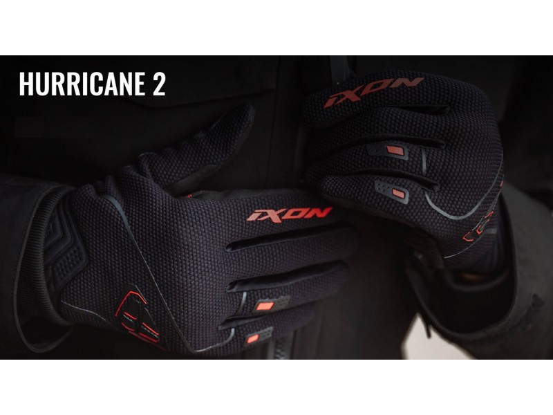 Manusi barbati Roadster vara Ixon model Hurricane 2 MS culoare: negru/rosu - degete tactile