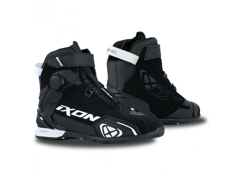 Ghete moto Roadster barbati All Season Ixon model Bull 2 WP MS culoare: negru/alb (100% waterproof)