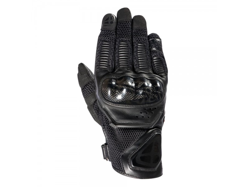 Manusi barbati Roadster vara piele/textil Ixon model RS4 AIR MS culoare: negru - degete tactile (carbon)