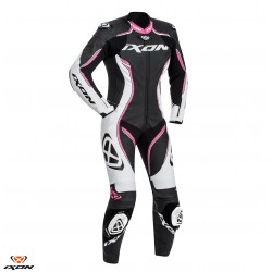 Costum (combinezon) motociclete femei piele Ixon vara model Vortex Lady LS culoare: negru/alb/fucshsia (roz) Costum (combinezon) motociclete femei piele Ixon vara model Vortex Lady LS culoare: negru/alb/fucshsia (roz)