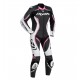 Costum (combinezon) motociclete femei piele Ixon vara model Vortex Lady LS culoare: negru/alb/fucshsia (roz)