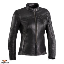 Geaca (jacheta) motociclete femei piele Urban/Heritage Ixon All season model Cranky LS culoare: negru Geaca (jacheta) motociclete femei piele Urban/Heritage Ixon All season model Cranky LS culoare: negru