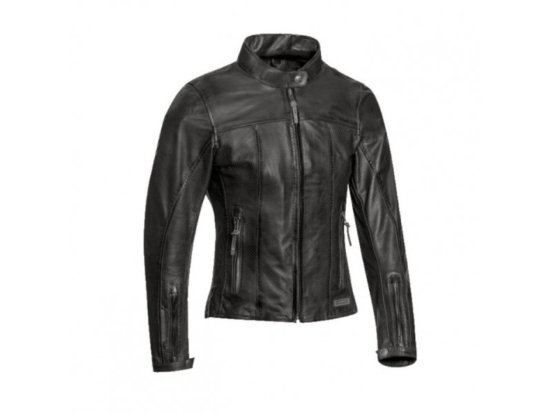 Geaca (jacheta) motociclete femei piele Urban/Heritage Ixon vara model Crank Air LS culoare: negru