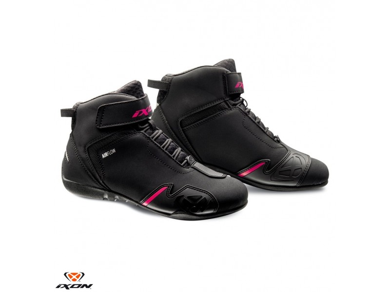 Ghete moto Roadster femei All Season Ixon model Gambler LS culoare: negru/fuchsia (roz)