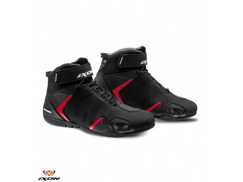 Ghete moto Roadster barbati All Season Ixon model Gambler MS culoare: negru/rosu