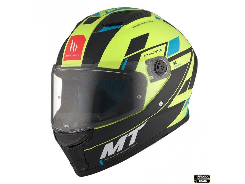 Casca integrala MT Stinger 2 Zivze C3 galben fluor mat - tip viziera: MT-V-28B Casca integrala MT Stinger 2 Zivze C3 galben fluor mat - tip viziera: MT-V-28B
