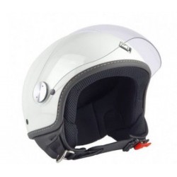 Casca open face (demi-jet) Max Helmets model DJ06 LS 7.9 culoare: negru/alb lucios (0JU) - 100% MADE IN ITALY