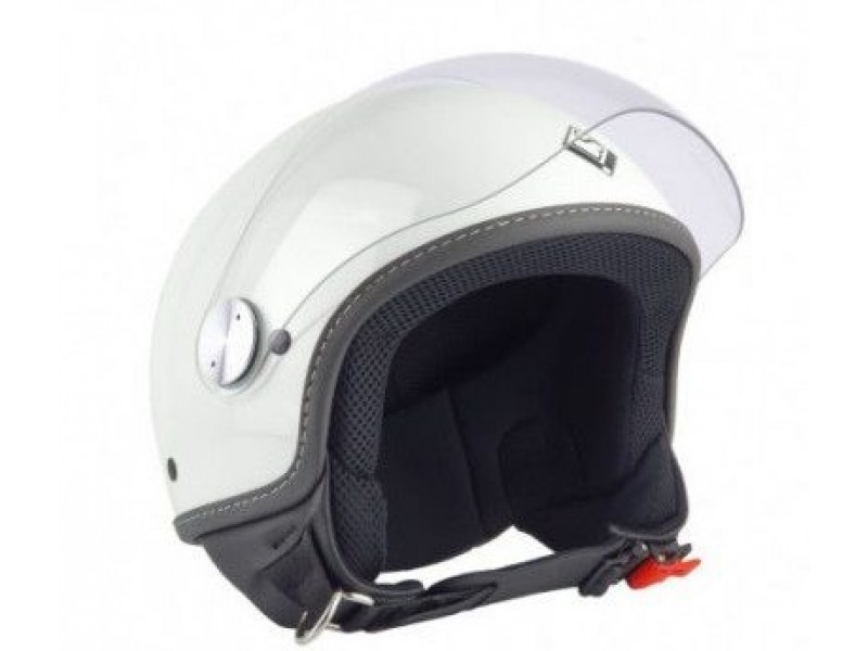 Casca open face (demi-jet) Max Helmets model DJ06 LS 7.9 culoare: negru/alb lucios (0JU) - 100% MADE IN ITALY