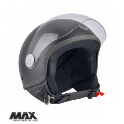 Casca open face (demi-jet) Max Helmets model DJ06 LS 7.9 culoare: negru mat (00S) - 100% MADE IN ITALY