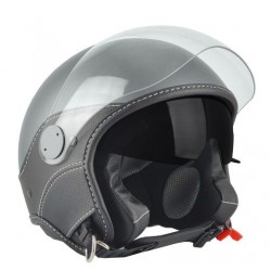 Casca open face (demi-jet) Max Helmets model DJDV06 LS Vision SV (ochelari soare integrati) culoare: gri mat (GTS) - 100% MADE IN ITALY