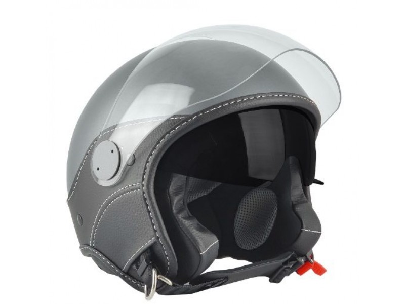 Casca open face (demi-jet) Max Helmets model DJDV06 LS Vision SV (ochelari soare integrati) culoare: gri mat (GTS) - 100% MADE IN ITALY