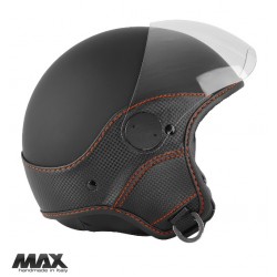 Casca open face (demi-jet) Max Helmets model DJ06 LS Vision Carbon culoare: negru mat/portocaliu (NOAR) - 100% MADE IN ITALY Casca open face (demi-jet) Max Helmets model DJ06 LS Vision Carbon culoare: negru mat/portocaliu (NOAR) - 100% MADE IN ITALY