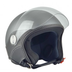 Casca open face (demi-jet) Max Helmets model DJ06 LS Vision (V2B) culoare: gri mat (GTS) - 100% MADE IN ITALY