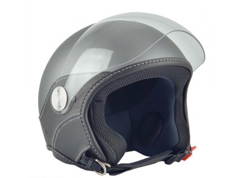 Casca open face (demi-jet) Max Helmets model DJ06 LS Vision (V2B) culoare: gri mat (GTS) - 100% MADE IN ITALY