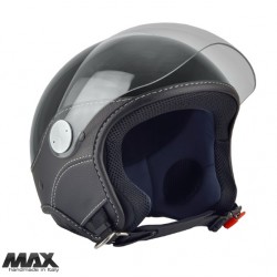 Casca open face (demi-jet) Max Helmets model DJ06 LS Vision (V2B) culoare: negru lucios (002) - 100% MADE IN ITALY Casca open face (demi-jet) Max Helmets model DJ06 LS Vision (V2B) culoare: negru lucios (002) - 100% MADE IN ITALY