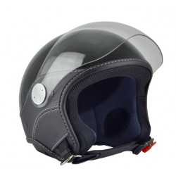 Casca open face (demi-jet) Max Helmets model DJ06 LS Vision (V2B) culoare: negru lucios (002) - 100% MADE IN ITALY