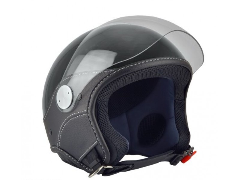 Casca open face (demi-jet) Max Helmets model DJ06 LS Vision (V2B) culoare: negru lucios (002) - 100% MADE IN ITALY