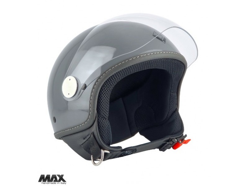 Casca open face (demi-jet) Max Helmets model DJ06 LS 7.9 culoare: gri mat (GTS) - 100% MADE IN ITALY
