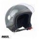 Casca open face (demi-jet) Max Helmets model DJ06 LS 7.9 culoare: gri lucios/negru (GFLN) - 100% MADE IN ITALY