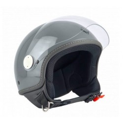 Casca open face (demi-jet) Max Helmets model DJ06 LS 7.9 culoare: gri lucios/negru (GFLN) - 100% MADE IN ITALY
