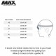 Casca open face (demi-jet) Max Helmets model DJ06 LS 7.9 culoare: gri lucios/negru (GFLN) - 100% MADE IN ITALY