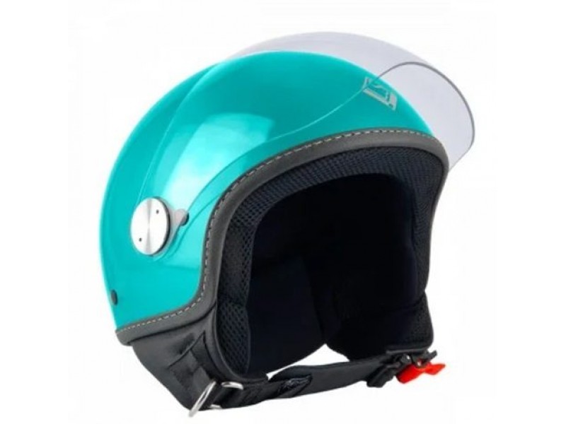 Casca open face (demi-jet) Max Helmets model DJ06 LS 7.9 (FLS) culoare: verde Portovenere lucios (03V) - 100% MADE IN ITALY