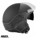Casca open face (demi-jet) Max Helmets model DJDV06 LS Vision Carbon SV (ochelari soare integrati) culoare: negru mat/gri (NOFG) - 100% MADE IN ITALY