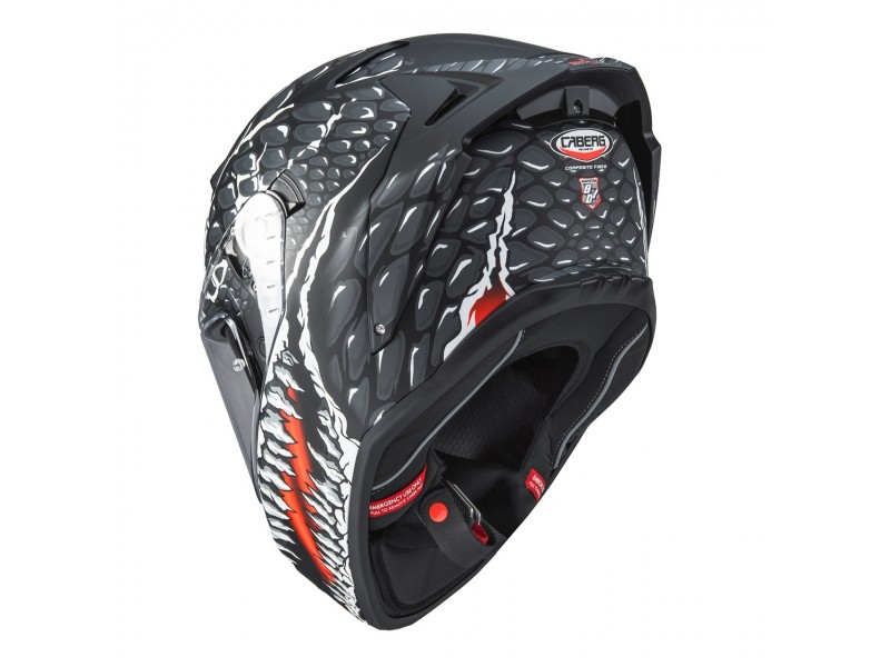 Casca integrala Caberg model Drift Evo II SV Crok H9 negru/antracit/rosu fluor mat Pinlock ready - lentila Pinlock inclusa