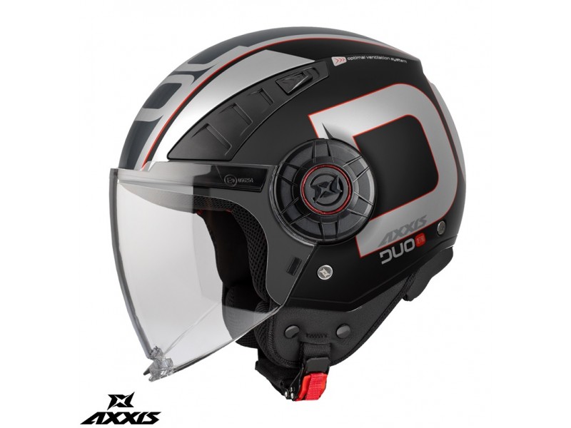 Casca Axxis model Metro S Duo B1 negru lucios (open face) - omologare noua ECE 22.06