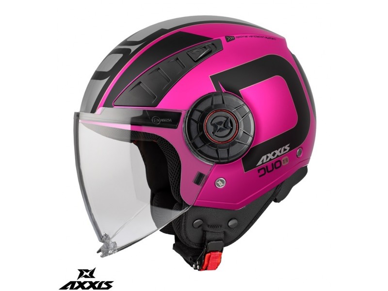 Casca Axxis model Metro S Duo C8 roz lucios (open face) - omologare noua ECE 22.06 Casca Axxis model Metro S Duo C8 roz lucios (open face) - omologare noua ECE 22.06