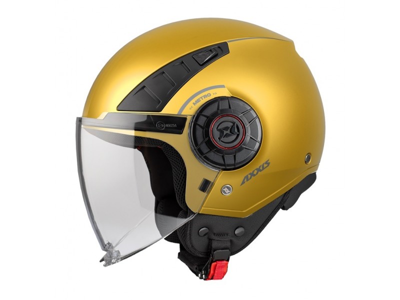 Casca Axxis model Metro S A3 galben mat (open face) - omologare noua ECE 22.06