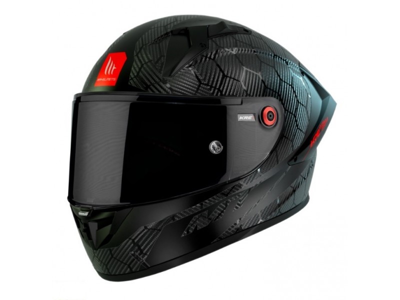 Casca integrala MT KRE+ S Carbon negru A11 negru lucios - 100% carbon