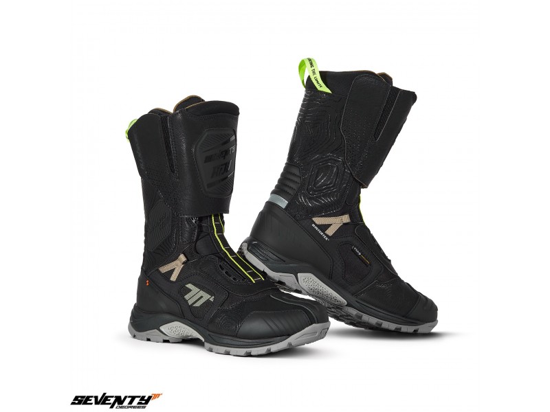 Ghete (cizme) moto Adventure (Touring) Unisex Seventy model SD-BA6 Stelvio culoare: negru/galben fluor Ghete (cizme) moto Adventure (Touring) Unisex Seventy model SD-BA6 Stelvio culoare: negru/galben fluor