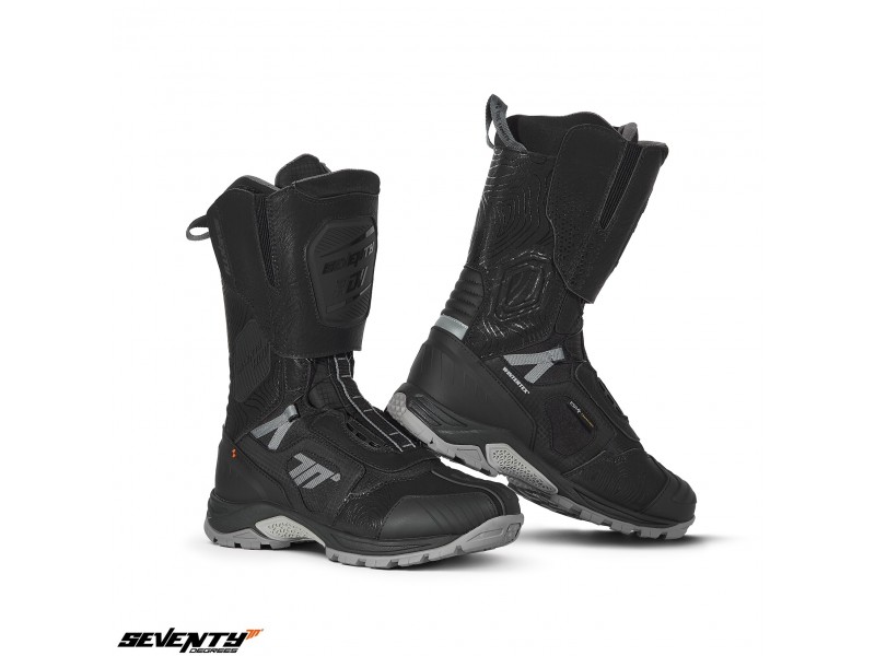 Ghete (cizme) moto Adventure (Touring) Unisex Seventy model SD-BA6 Stelvio culoare: negru/gri Ghete (cizme) moto Adventure (Touring) Unisex Seventy model SD-BA6 Stelvio culoare: negru/gri