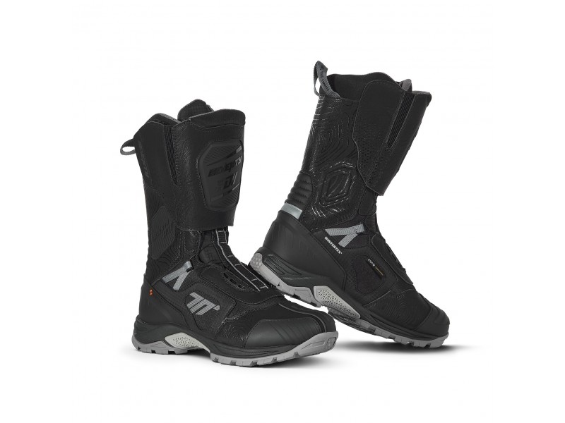 Ghete (cizme) moto Adventure (Touring) Unisex Seventy model SD-BA6 Stelvio culoare: negru/gri