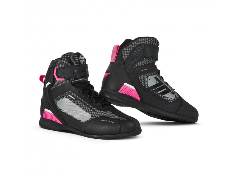 Ghete (cizme) moto Racing femei Seventy model SD-BR2 Veloce culoare: negru/roz