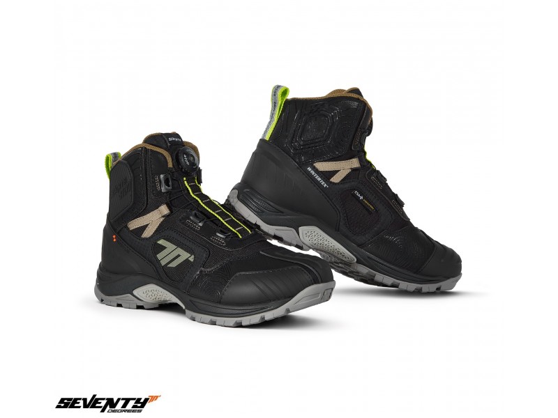 Ghete (cizme) moto Adventure (Touring) Unisex Seventy model SD-BA7 Stelvio culoare: negru/galben fluor Ghete (cizme) moto Adventure (Touring) Unisex Seventy model SD-BA7 Stelvio culoare: negru/galben fluor