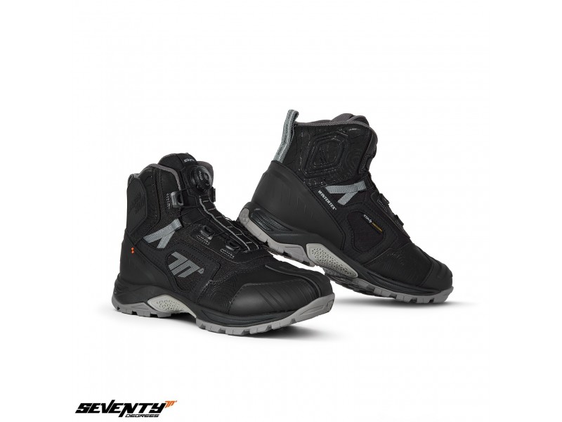 Ghete (cizme) moto Adventure (Touring) Unisex Seventy model SD-BA7 Stelvio culoare: negru/gri
