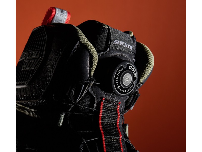 Ghete (cizme) moto Adventure (Touring) Unisex Seventy model SD-BA7 Stelvio culoare: negru/rosu/verde