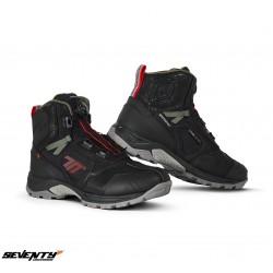 Ghete (cizme) moto Adventure (Touring) Unisex Seventy model SD-BA7 Stelvio culoare: negru/rosu/verde Ghete (cizme) moto Adventure (Touring) Unisex Seventy model SD-BA7 Stelvio culoare: negru/rosu/verde