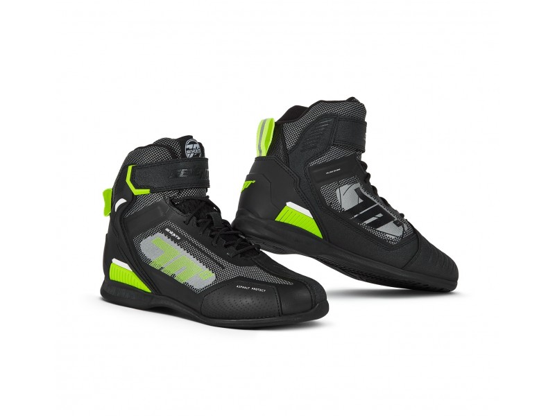 Ghete (cizme) moto Racing Unisex Seventy model SD-BR2 Veloce culoare: negru/galben fluor Ghete (cizme) moto Racing Unisex Seventy model SD-BR2 Veloce culoare: negru/galben fluor